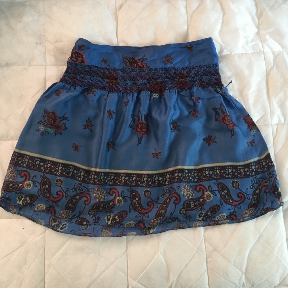 Blue floral Free People skirt